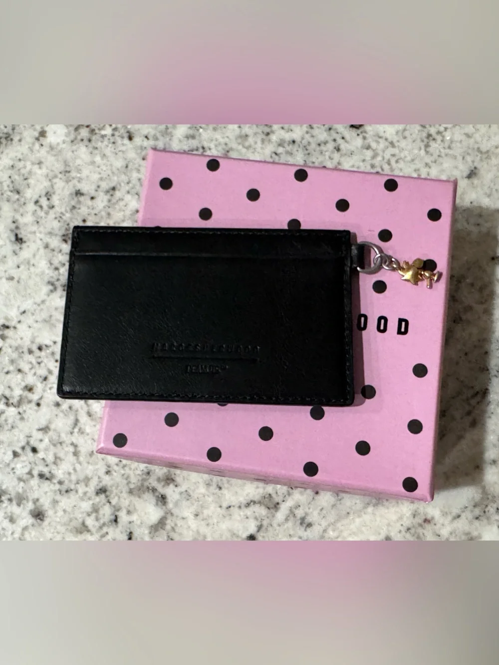 Marge Sherwood Peanuts Black Leather Card Holder